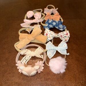 Baby headbands, baby nylon headbands, baby bows, baby hair accessories, misc